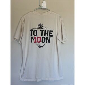Comfort Colors Burlebo Cream Ivory TO THE MOON Graphic Crewneck Tshirt Men Large
